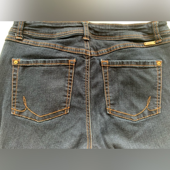 INC Women's Size 8 Dark Wash Mid Rise Regular Fit Crop Denim Skinny Jeans - Picture 8 of 16